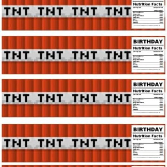 Custom Designed Birthday Party Water Bottle Labels, Gaming Theme Decorations - Picture 2 of 4